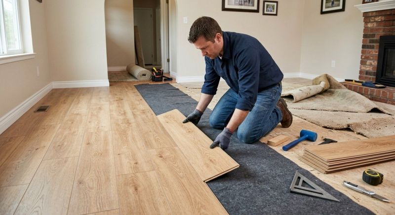 Laminate Floor Remodeling in Worcester County, MA
