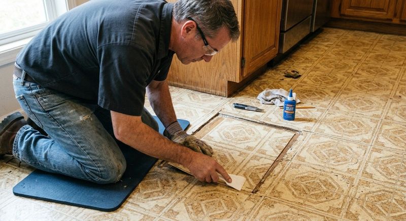 Linoleum Floor Installation in Fitchburg, MA
