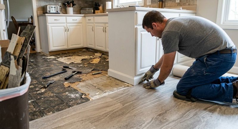 Linoleum Floor Installation in Gardner, MA