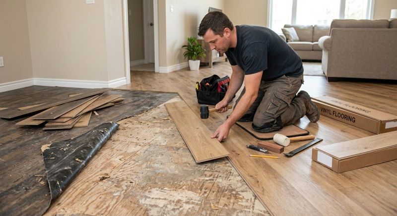 Vinyl Floor Replacement in Worcester County, MA